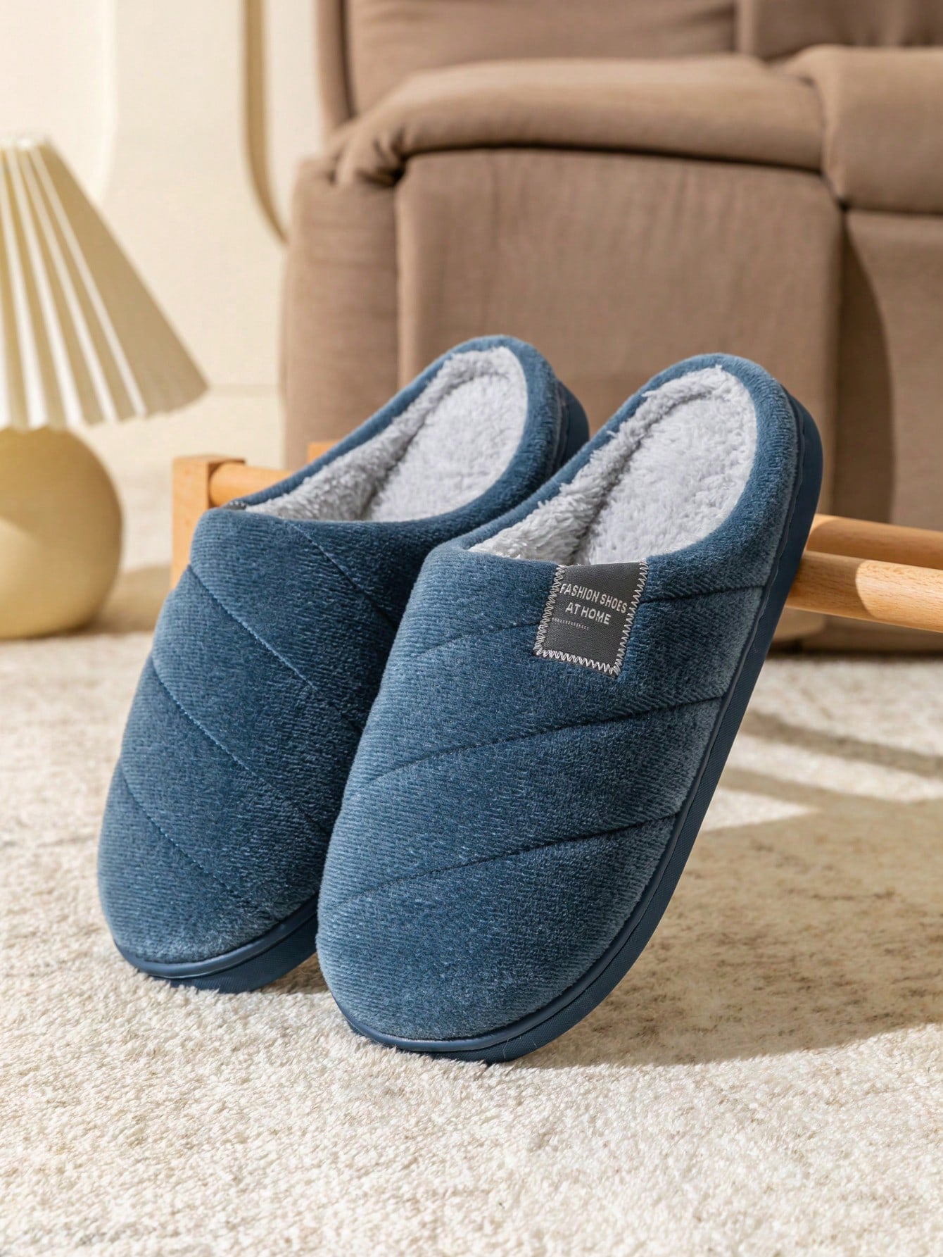 Warm And Comfortable Plush Slippers, Non-Slip Indoor Shoes