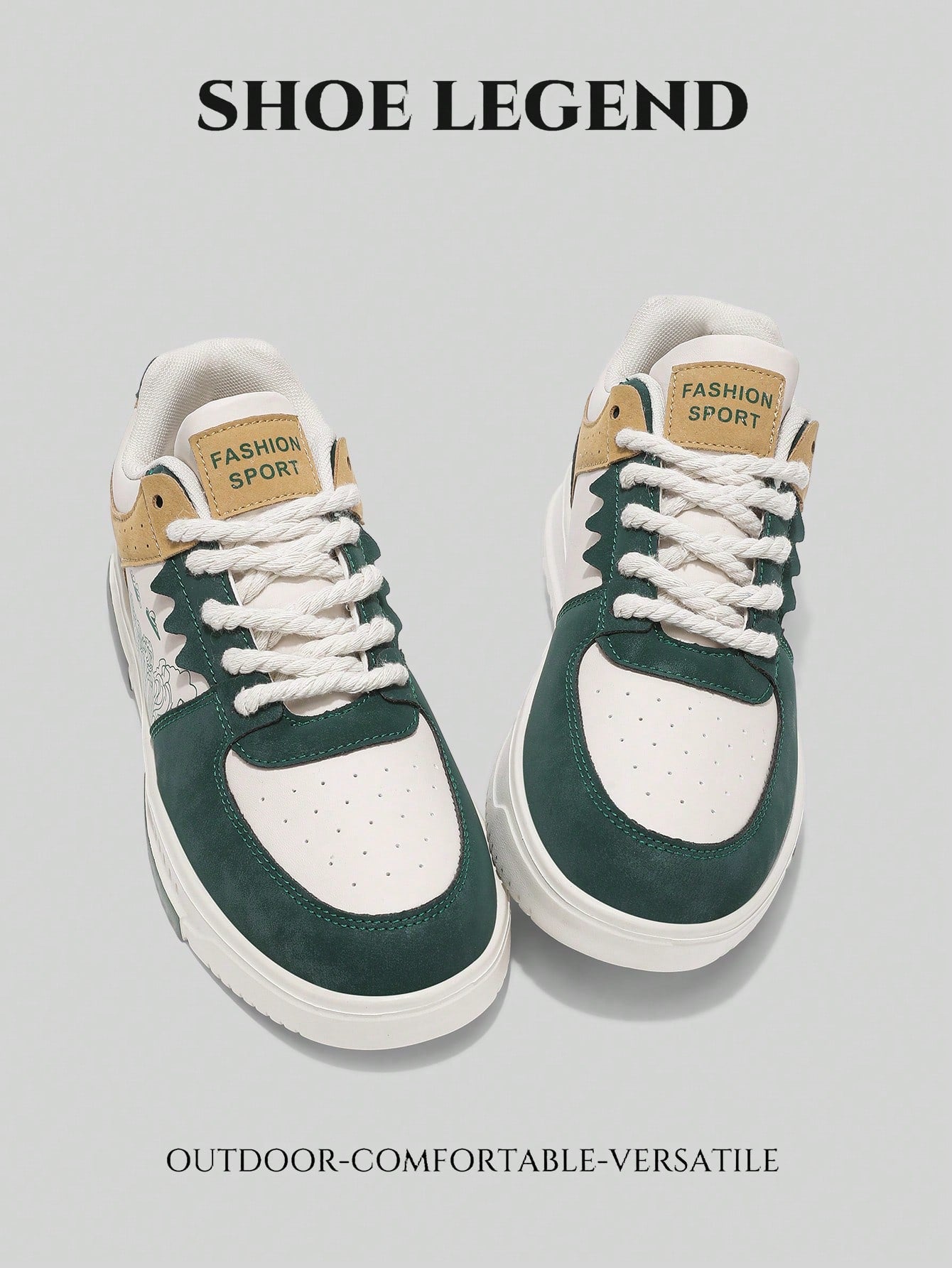 Casual Men's Random Print Low-Top Flat Sports Sneakers