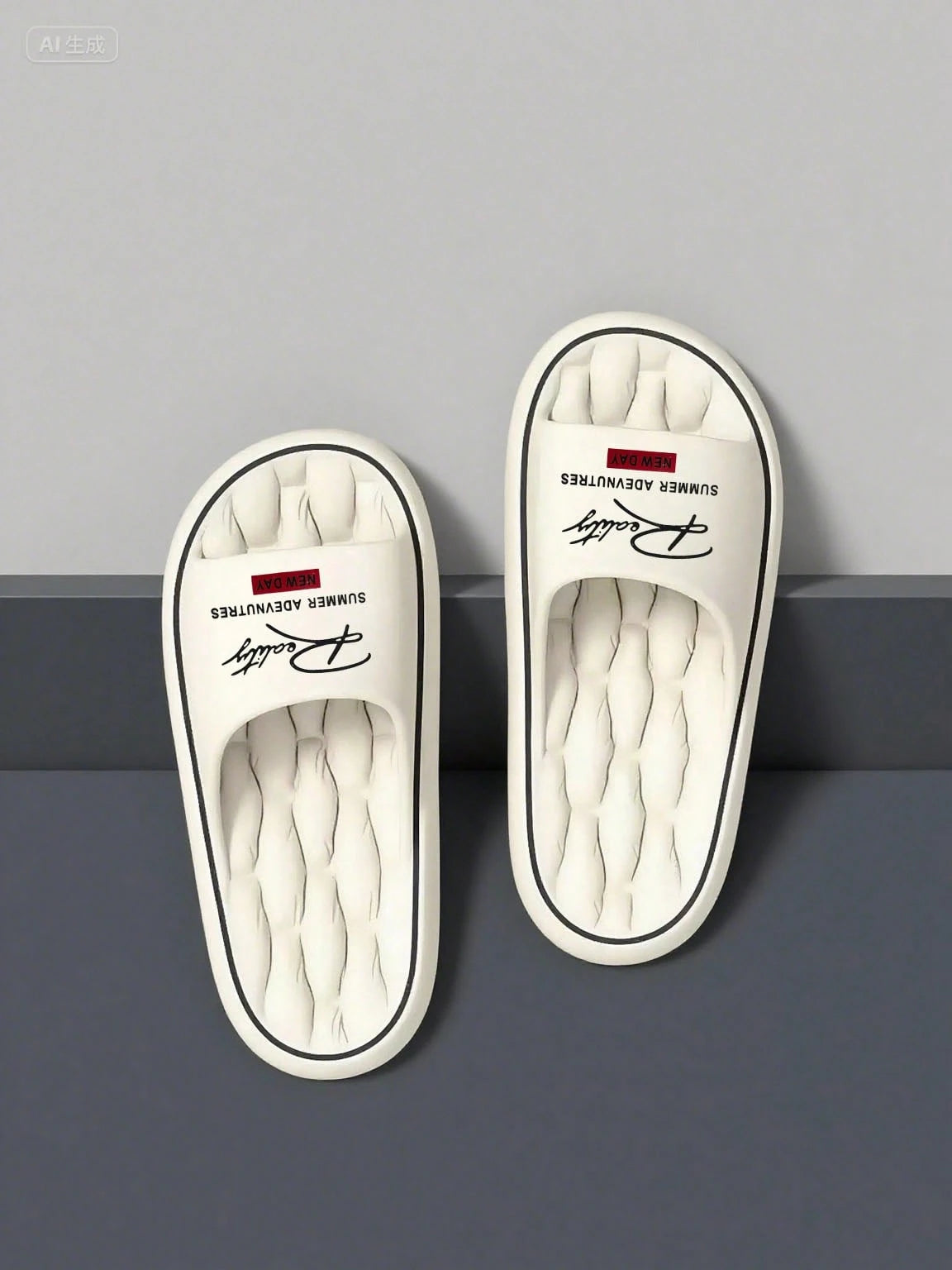 New Fashion Open Toe Slippers For Men, EVA Material Soft Bottom