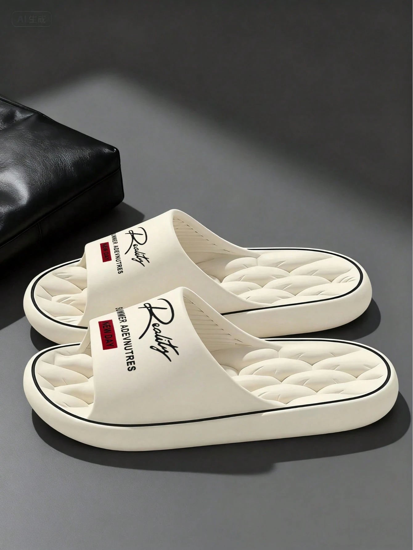 New Fashion Open Toe Slippers For Men, EVA Material Soft Bottom