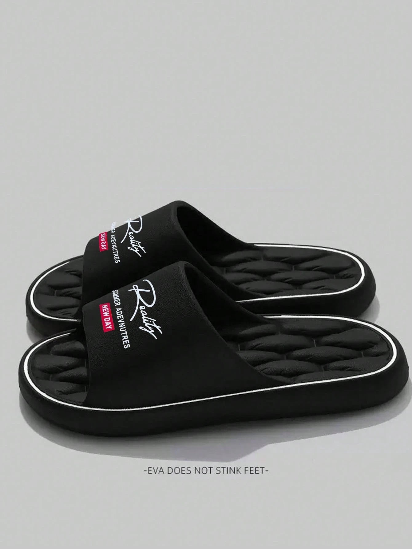 New Fashion Open Toe Slippers For Men, EVA Material Soft Bottom
