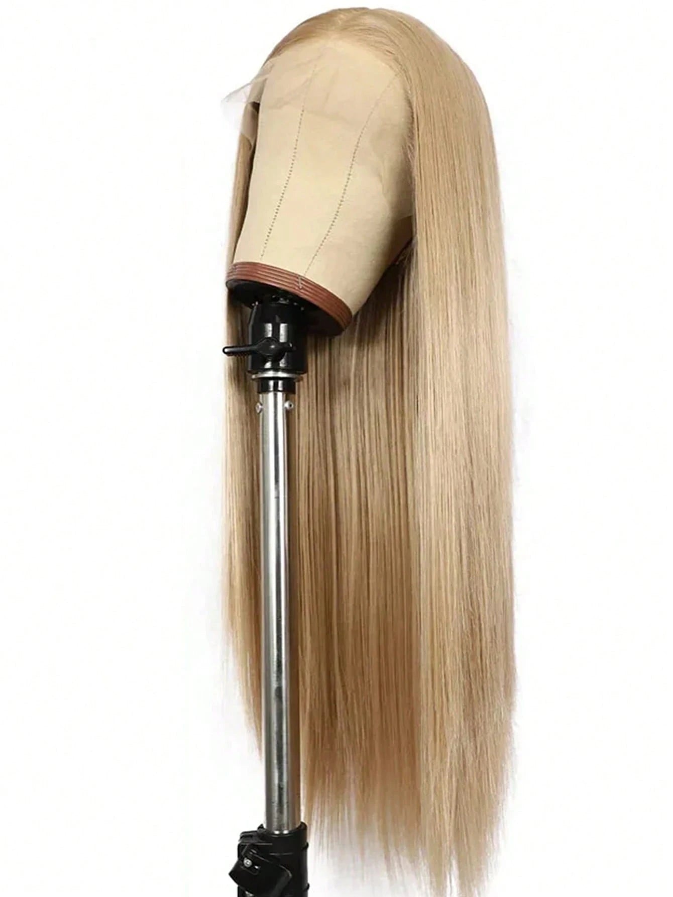 13"X4" 24" Straight Black Color Lace Front Wig For Women - Heat Resistant Synthetic Hair, Pre-Plucked Natural Hairline And Youthful Hair