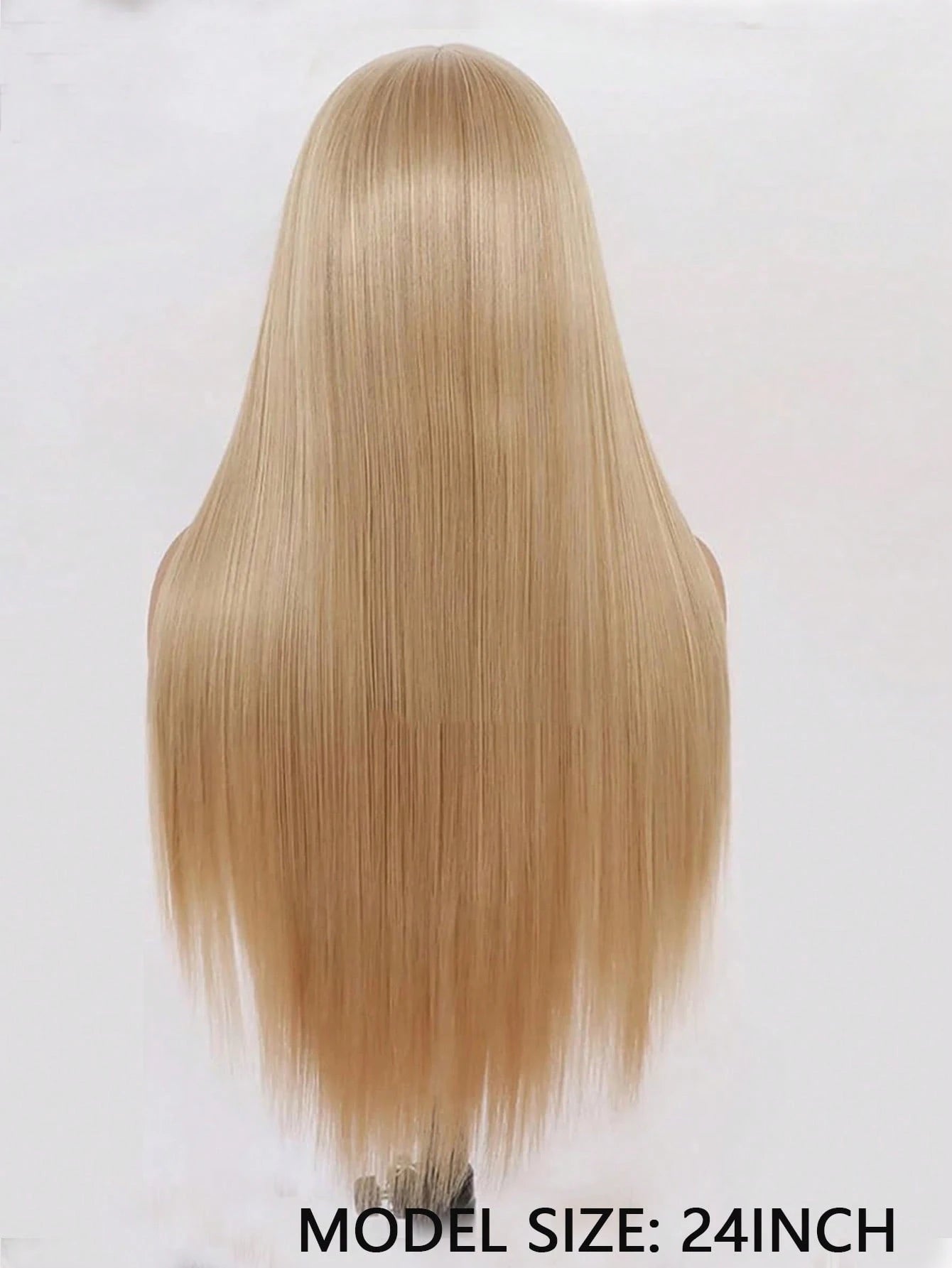 13"X4" 24" Straight Black Color Lace Front Wig For Women - Heat Resistant Synthetic Hair, Pre-Plucked Natural Hairline And Youthful Hair