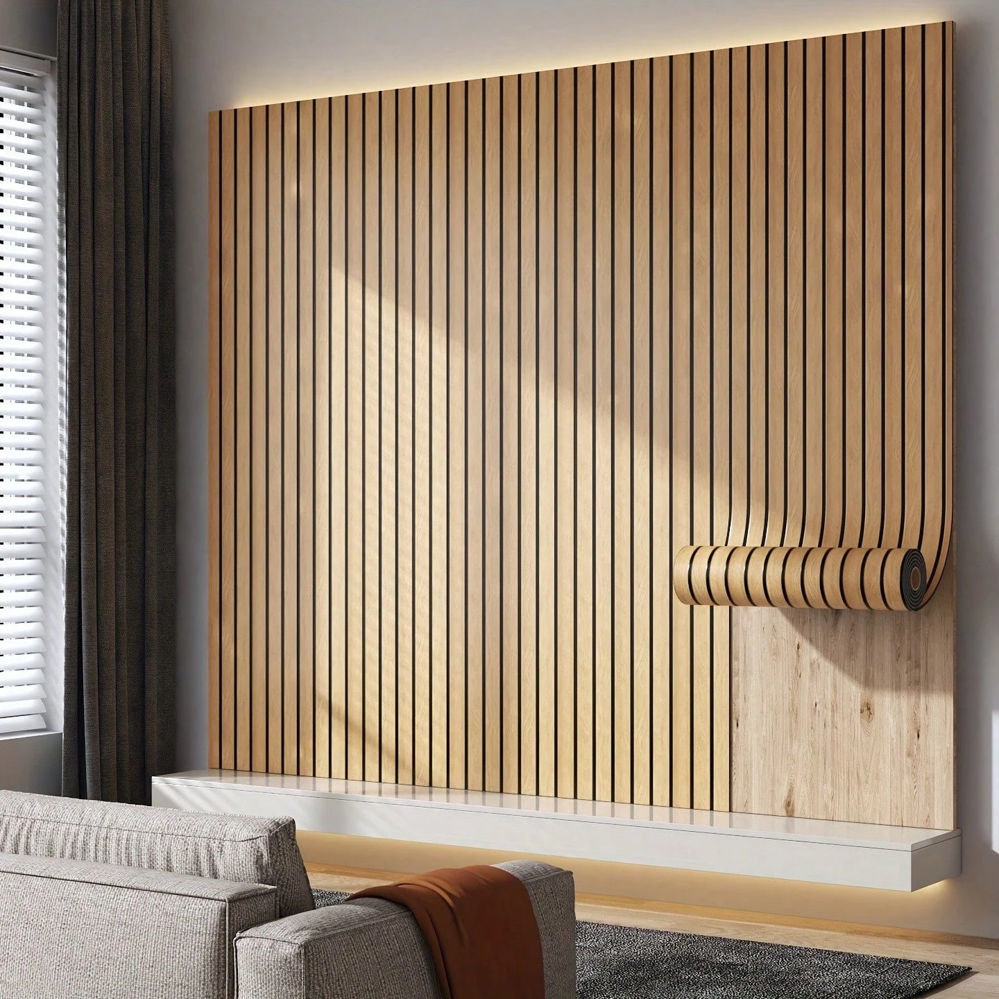 1 Roll 3D Wood Grain Wall Panel, Self-Adhesive Thickened Foam Wallpaper, Waterproof, Home Decor Wall Sticker, Peel And Stick, Easy To Clean And Cut, Suitable For Living Room, Bedroom, Dining Room And Ceiling Renovation
