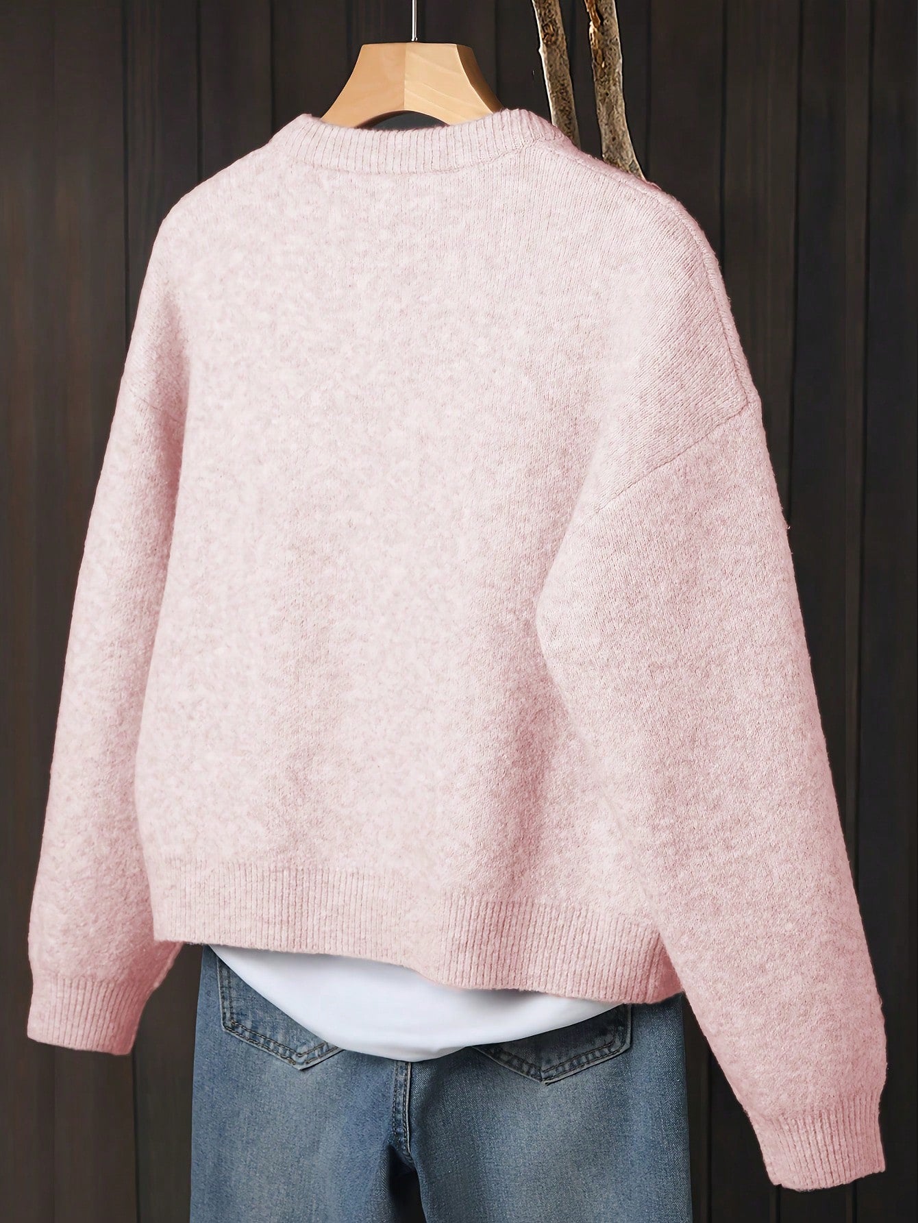 Women's Beige Cardigan, Soft Long Sleeve Sweater Jacket