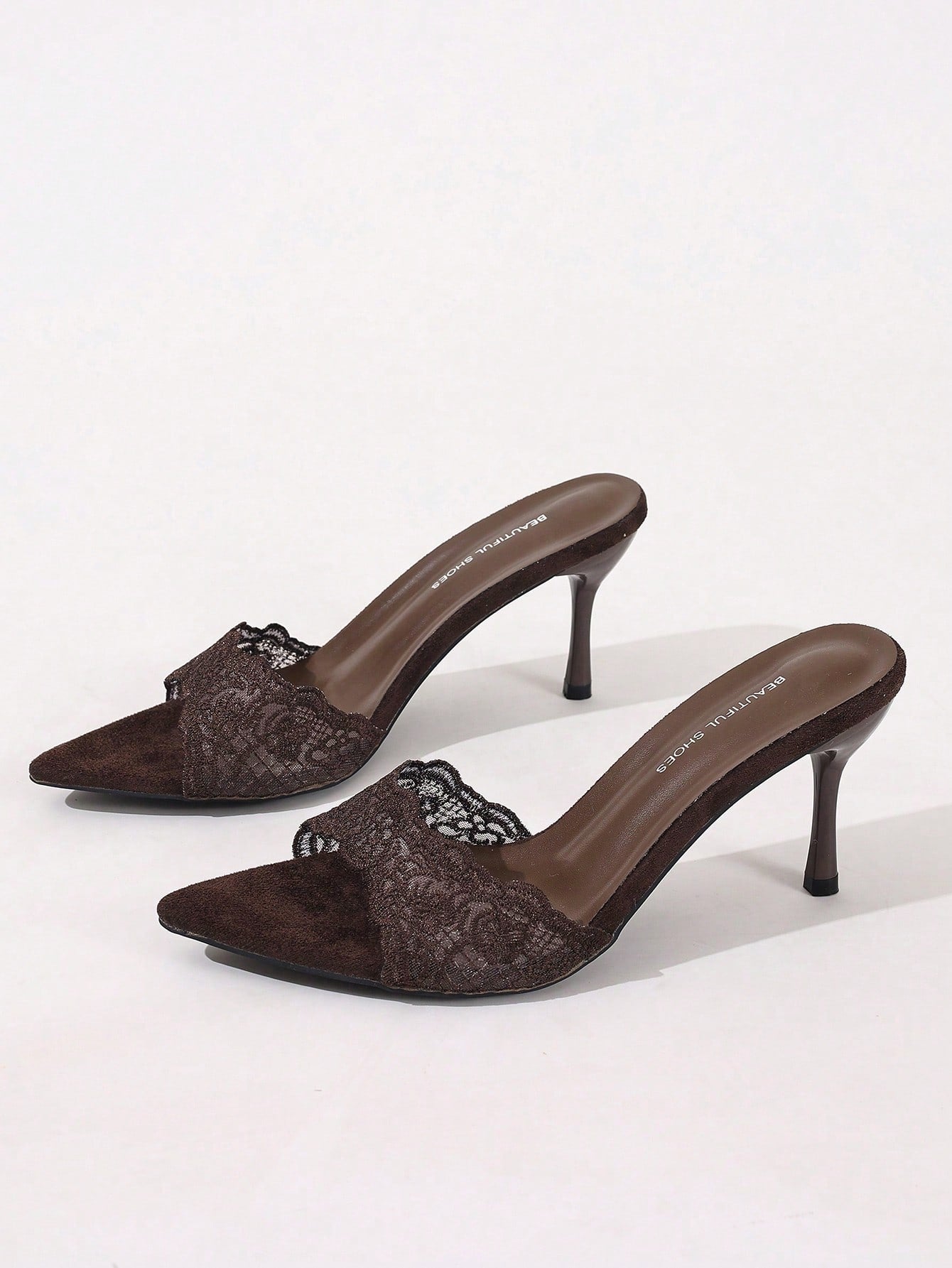 Black Open Toe Mesh Summer New Fashion Stiletto High Heel Sandals