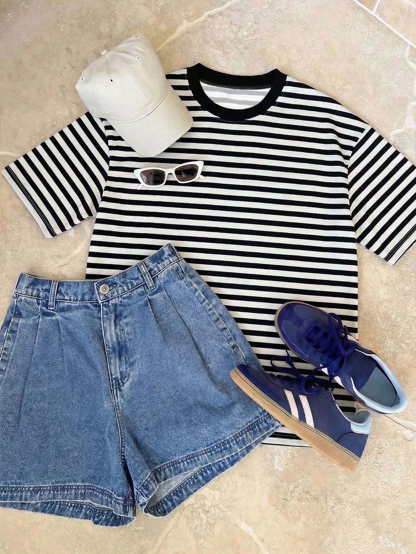 Oversized Loose Fit Short Sleeve T-Shirt, Casual Vacation Outfit For Women Pink Summer