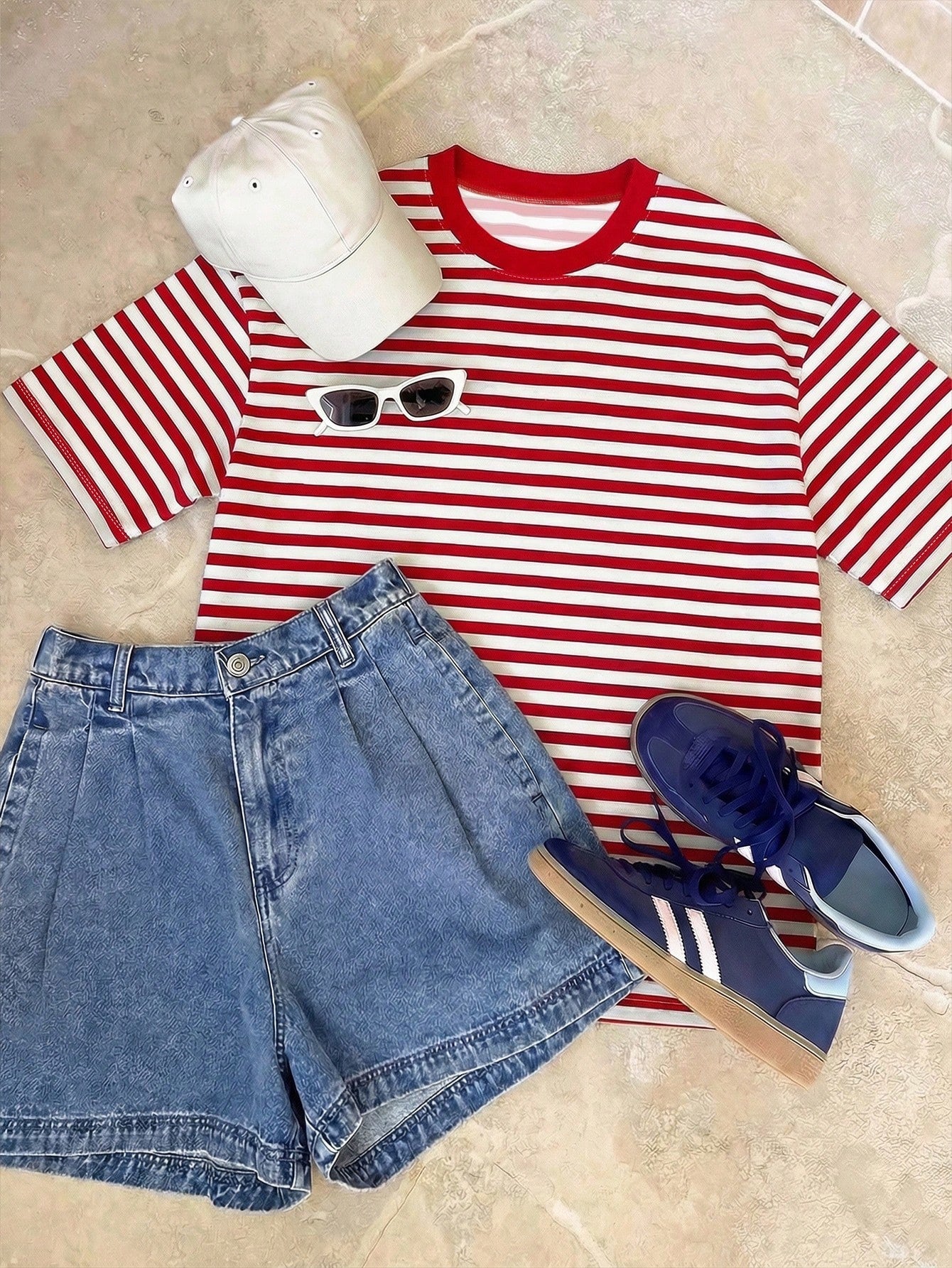 Oversized Loose Fit Short Sleeve T-Shirt, Casual Vacation Outfit For Women Pink Summer