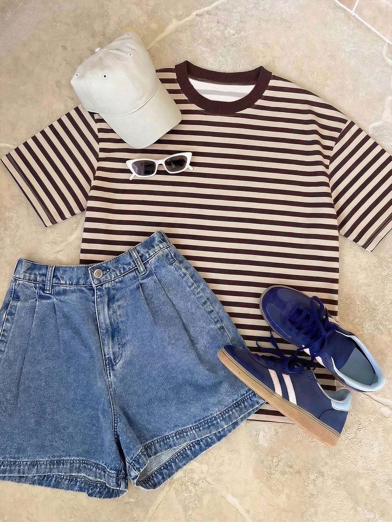 Oversized Loose Fit Short Sleeve T-Shirt, Casual Vacation Outfit For Women Pink Summer