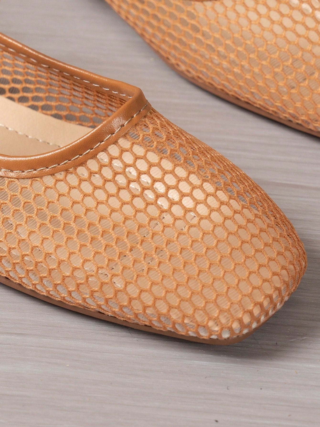 Summer Lace Mesh Hollow Flat Shoes, Women Breathable Elastic Band Ballet Shoes