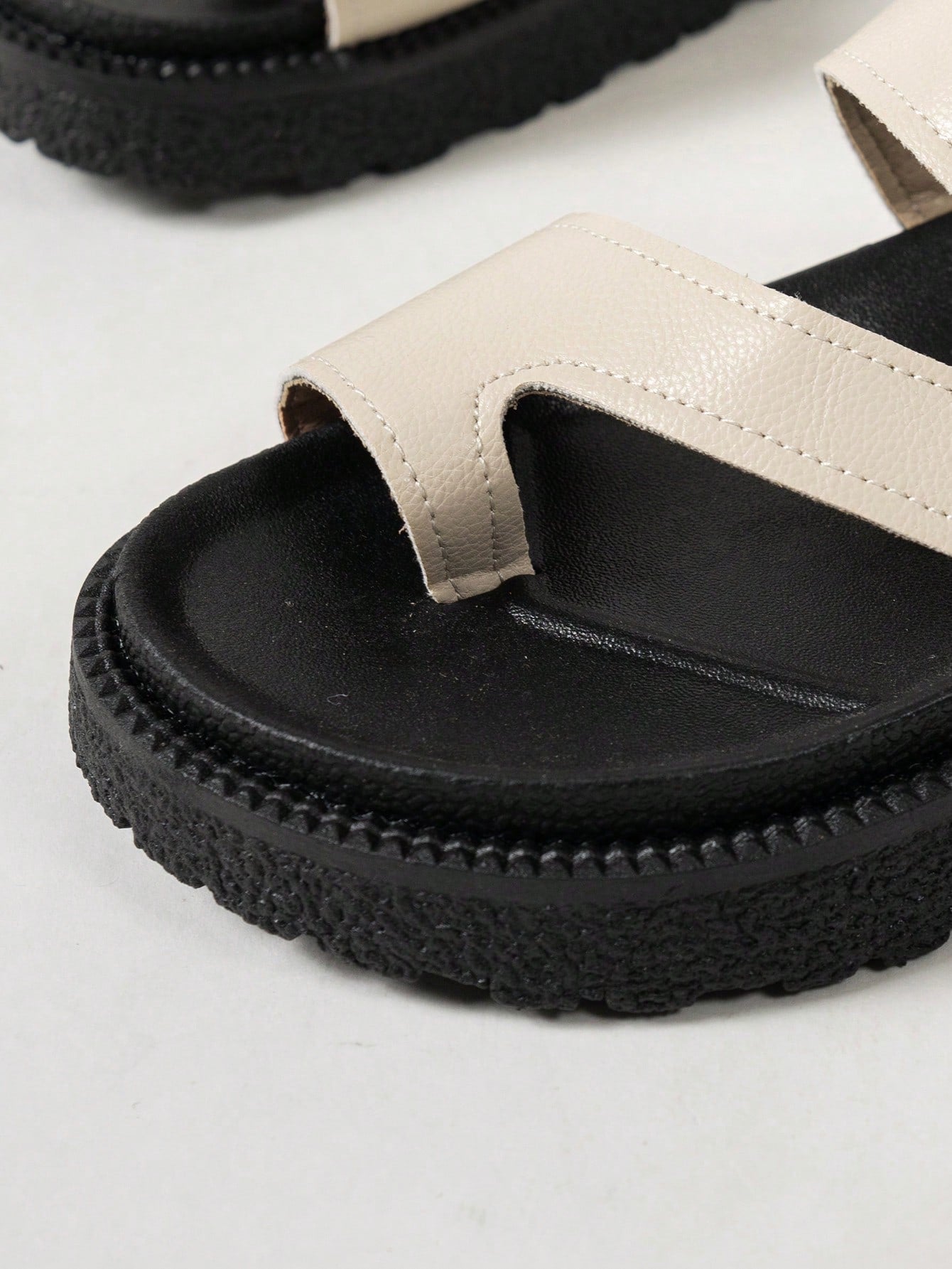New Fashion Metal Buckle Decor Slip-On Wedge Heel Sandals