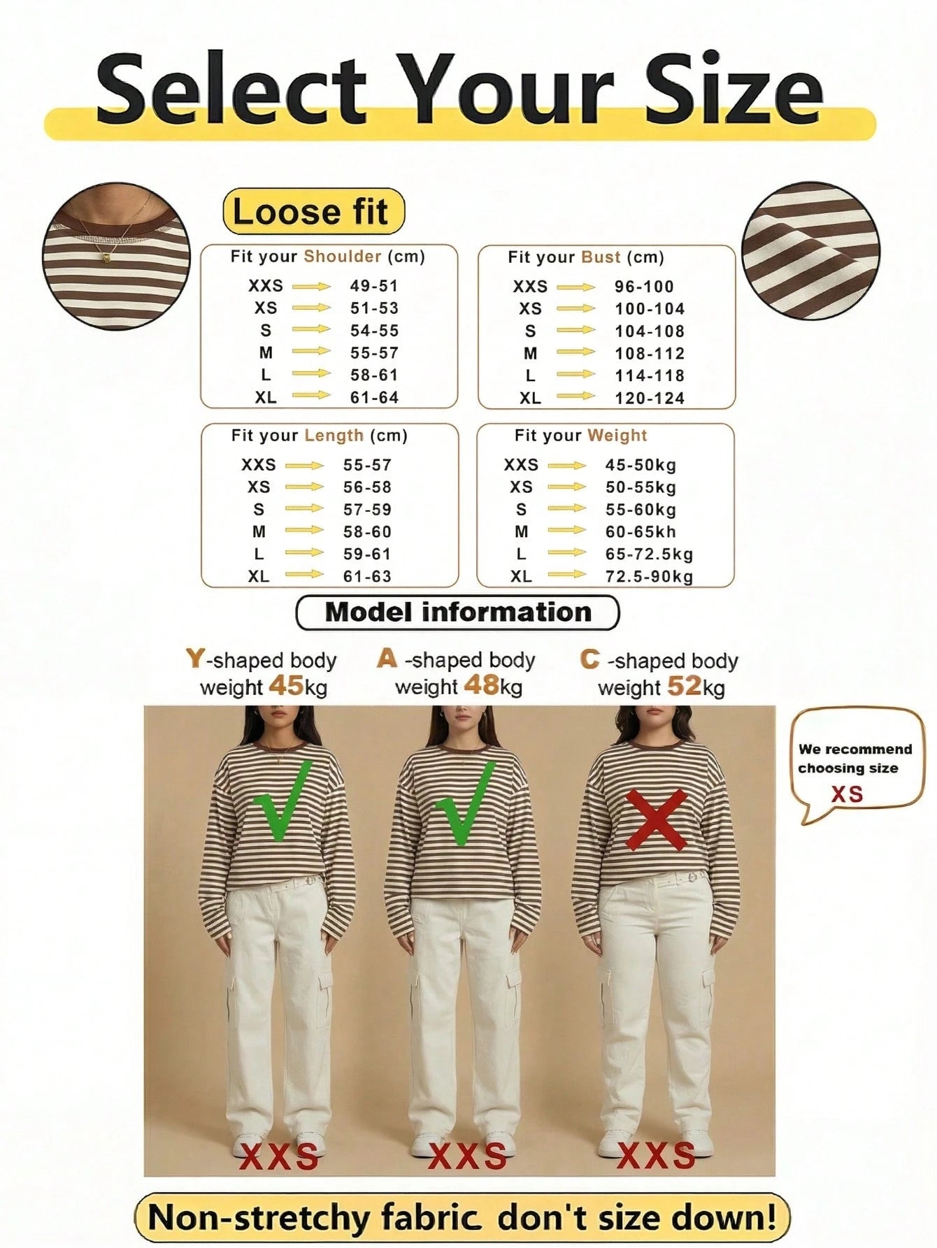 Women's Casual Top, Striped Contrast Ribbed Knit, Everyday Wear, Spring/Autumn