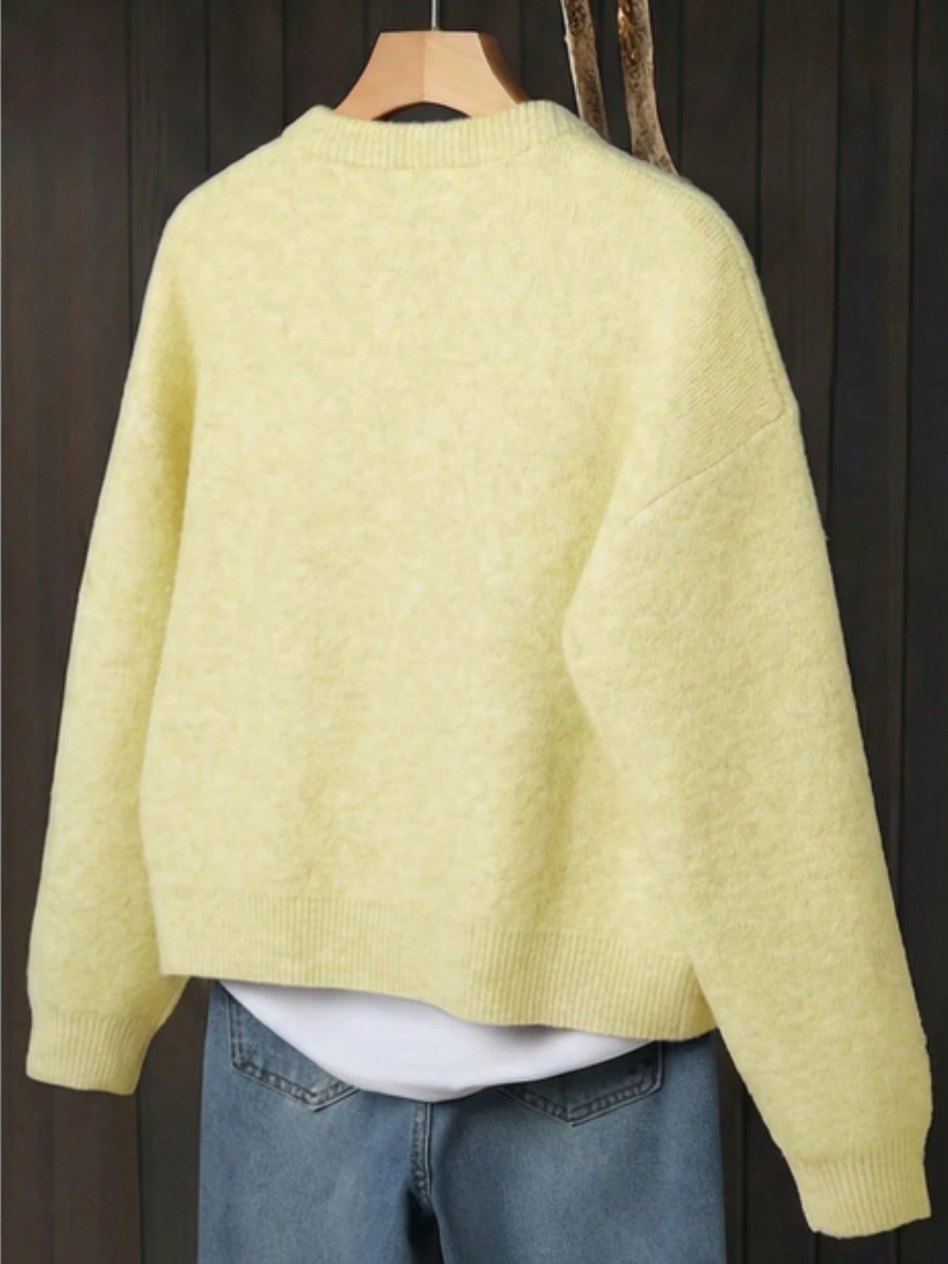 Women's Beige Cardigan, Soft Long Sleeve Sweater Jacket
