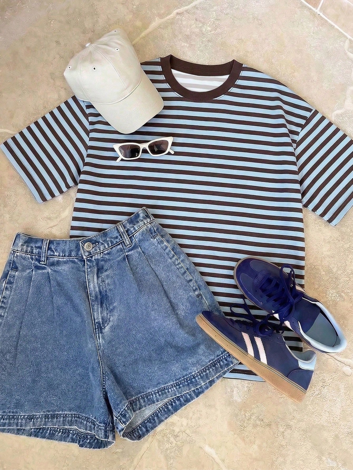 Oversized Loose Fit Short Sleeve T-Shirt, Casual Vacation Outfit For Women Pink Summer