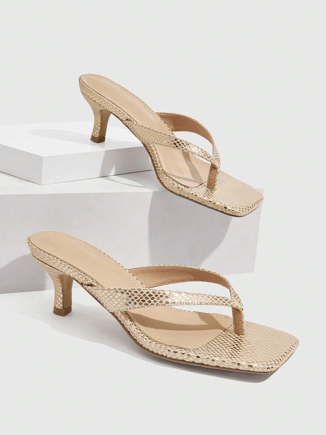 MUSERA Heeled Kitten Sandal Cute Fun Girly