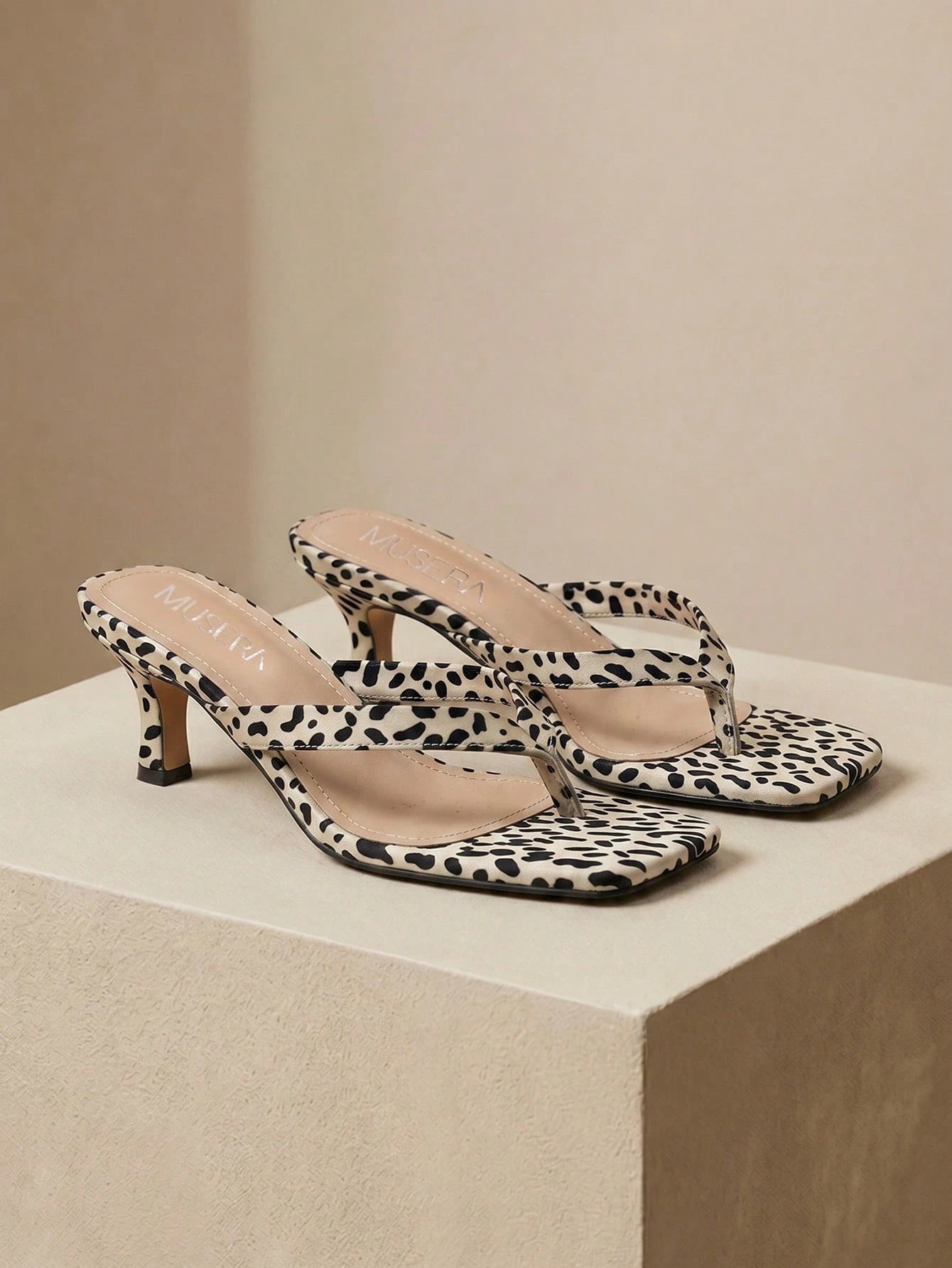 MUSERA Heeled Kitten Sandal Cute Fun Girly