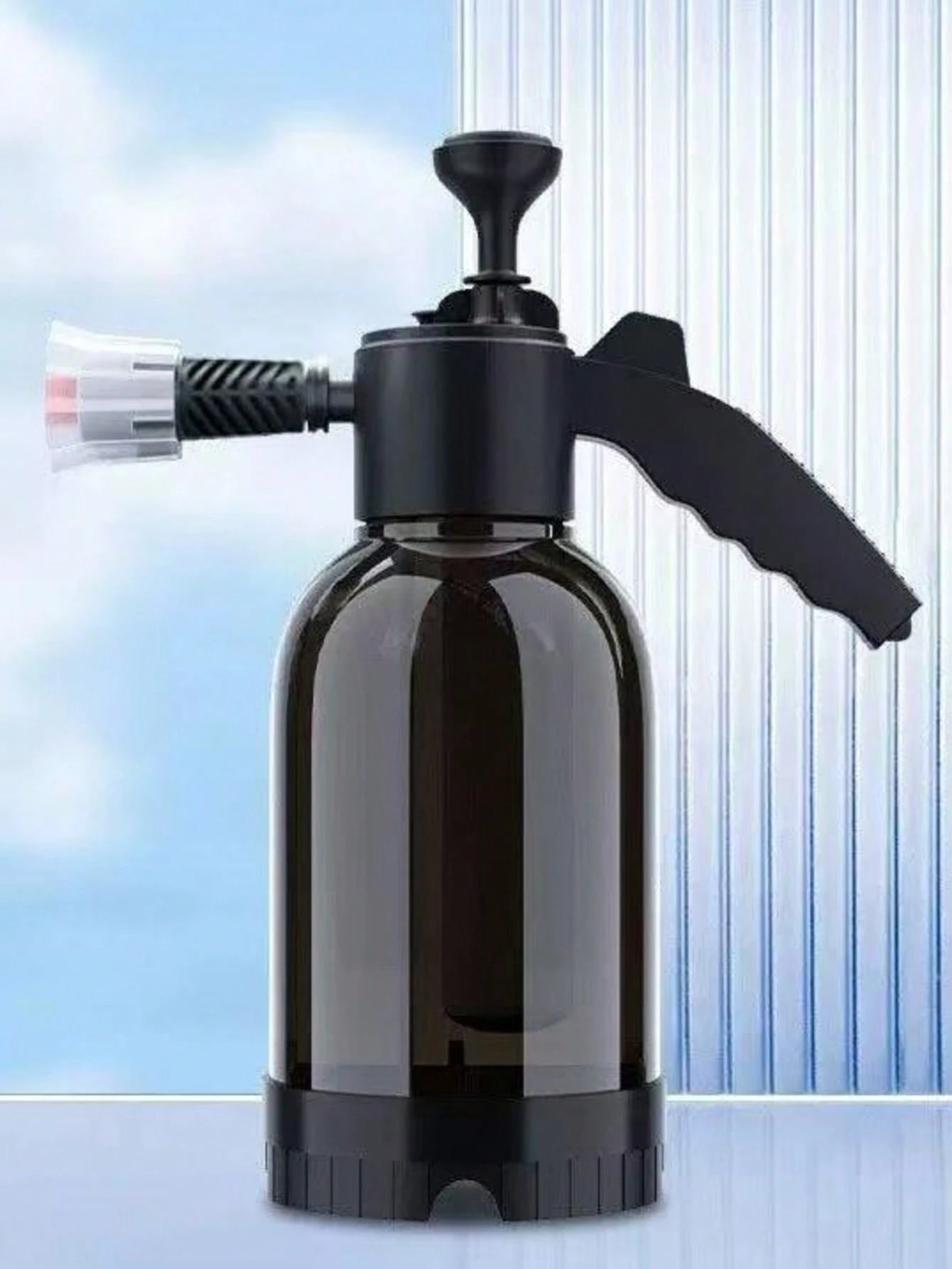 1-2L Hand Pressure Foam Sprayer, Leak-Proof With Adjustable Nozzle. Creates Rich Foam, Portable & Reusable. Great For Car Washing, Gardening And Household Cleaning.