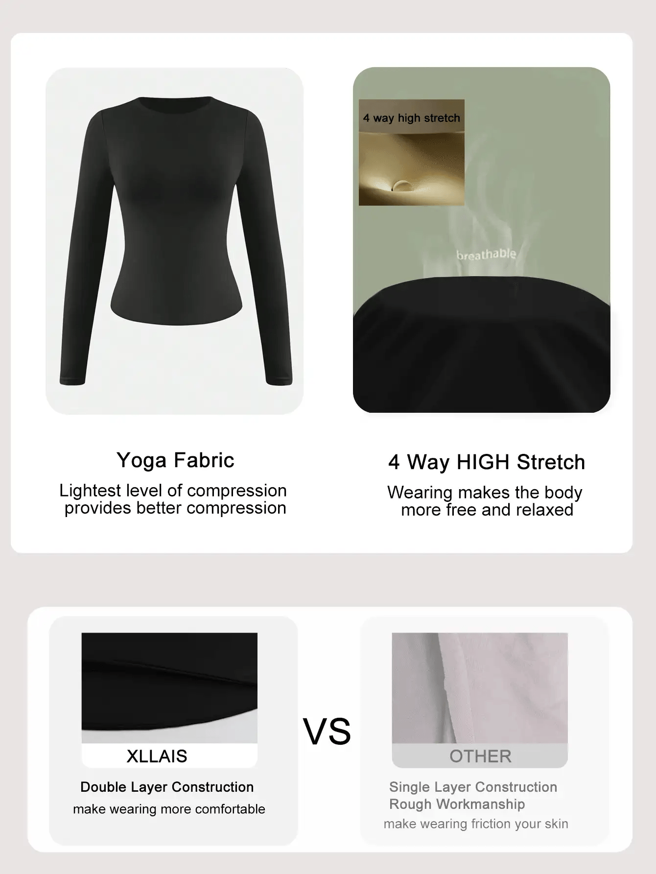 Women's Elastic Fitted White Top, Casual Nightclub Long Sleeve Bright Red T-Shirt, Autumn/Winter/Spring